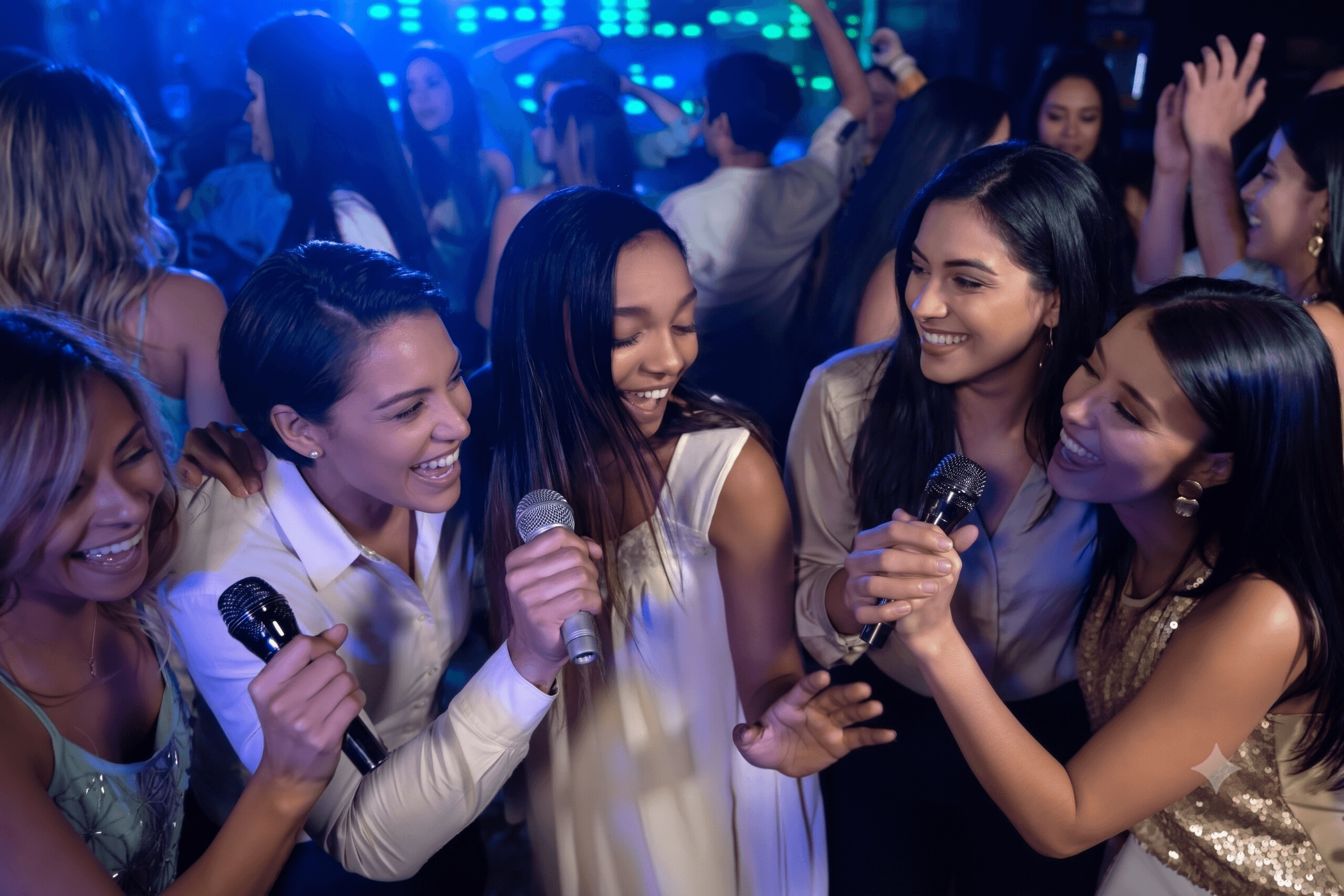Women celebrating at an exclusive Women Fun Party night