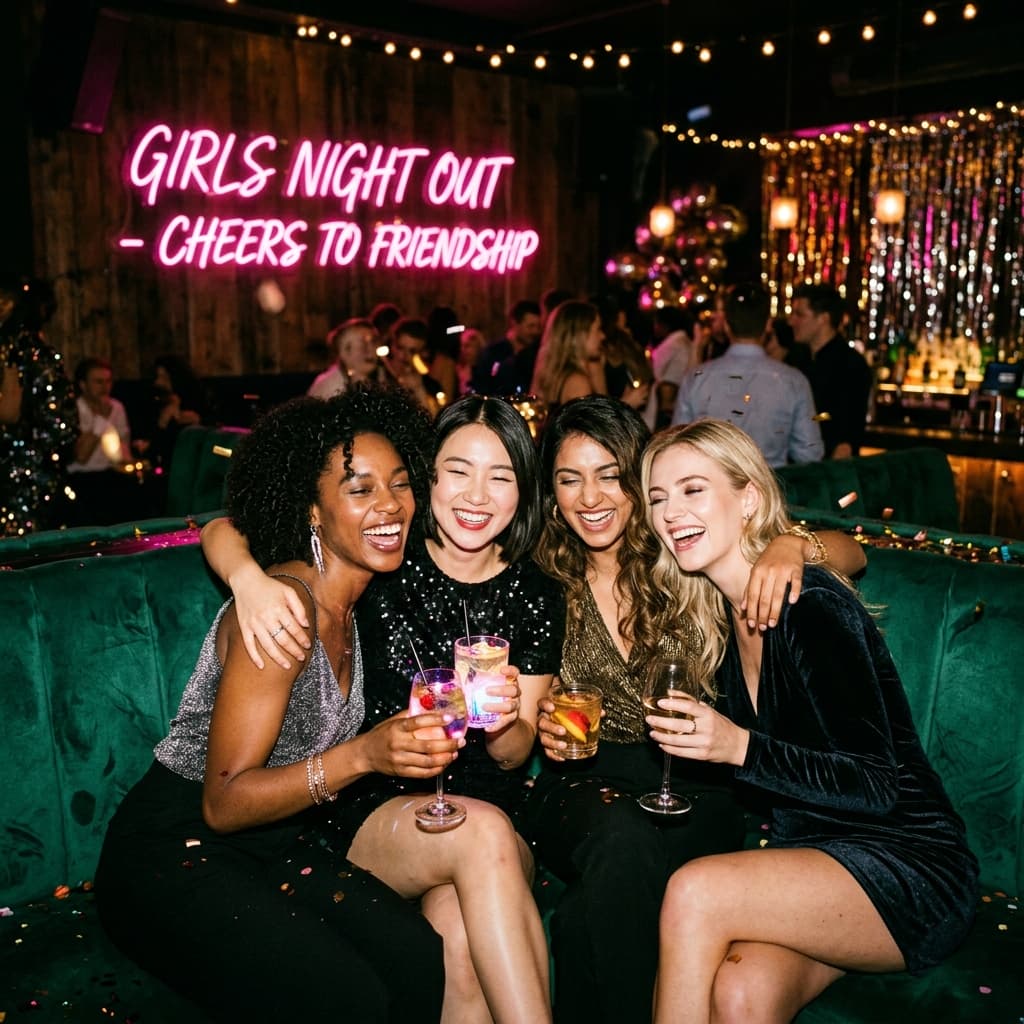 Women celebrating together at Women Fun Party